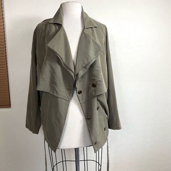 Orange Creek s/m oversized coat sage green - Picture 3 of 9